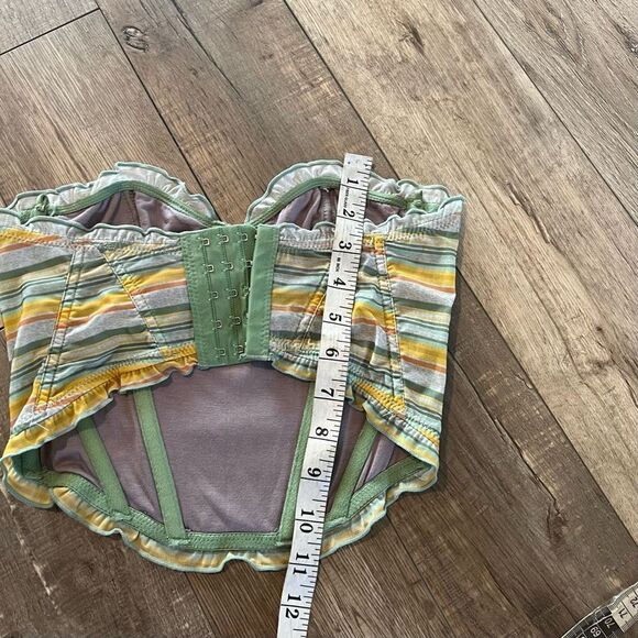 Urban Outfitters Women's Green and Silver Corset size m - Picture 3 of 6
